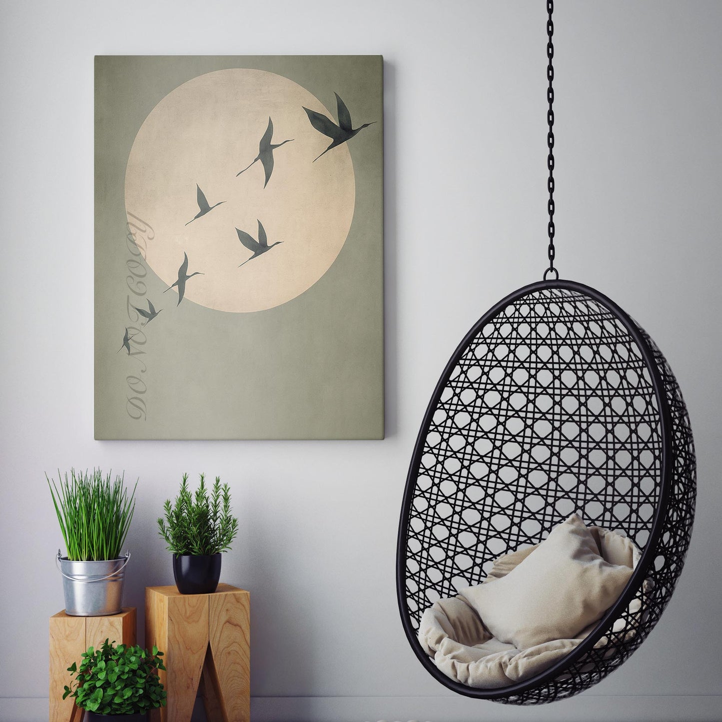 Birds Over Japandi Sun