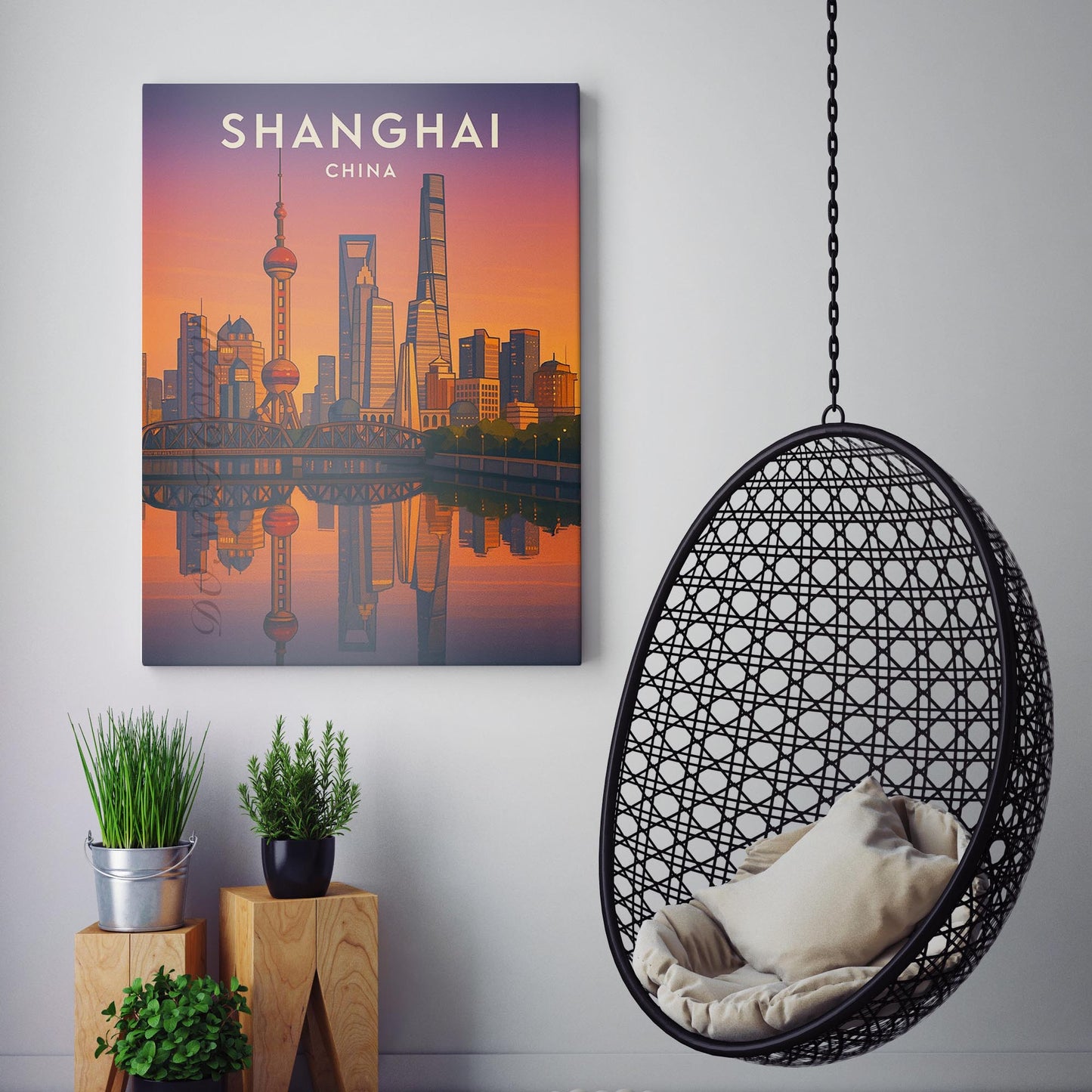 Shanghai China Travel Poster