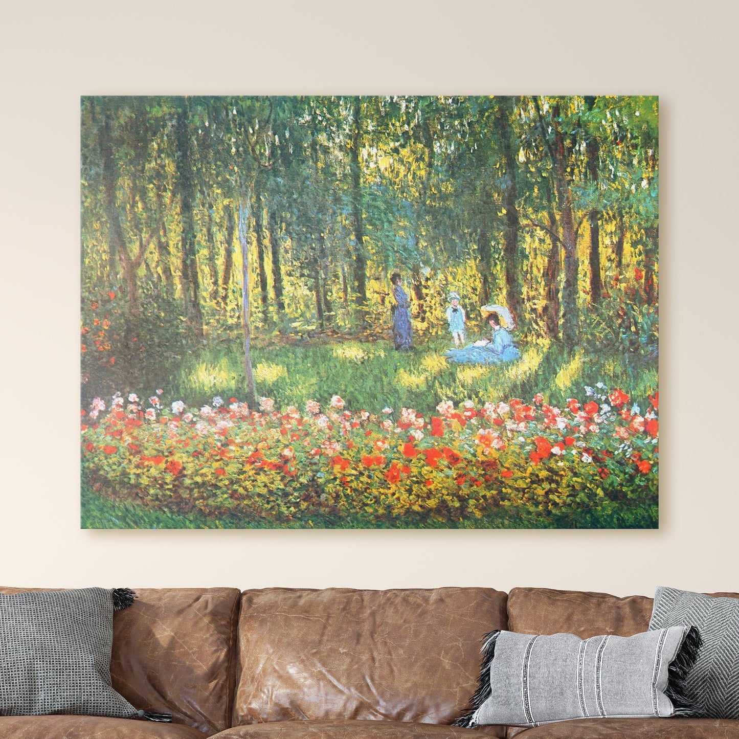 The Artist's Family in the Garden by Claude Monet