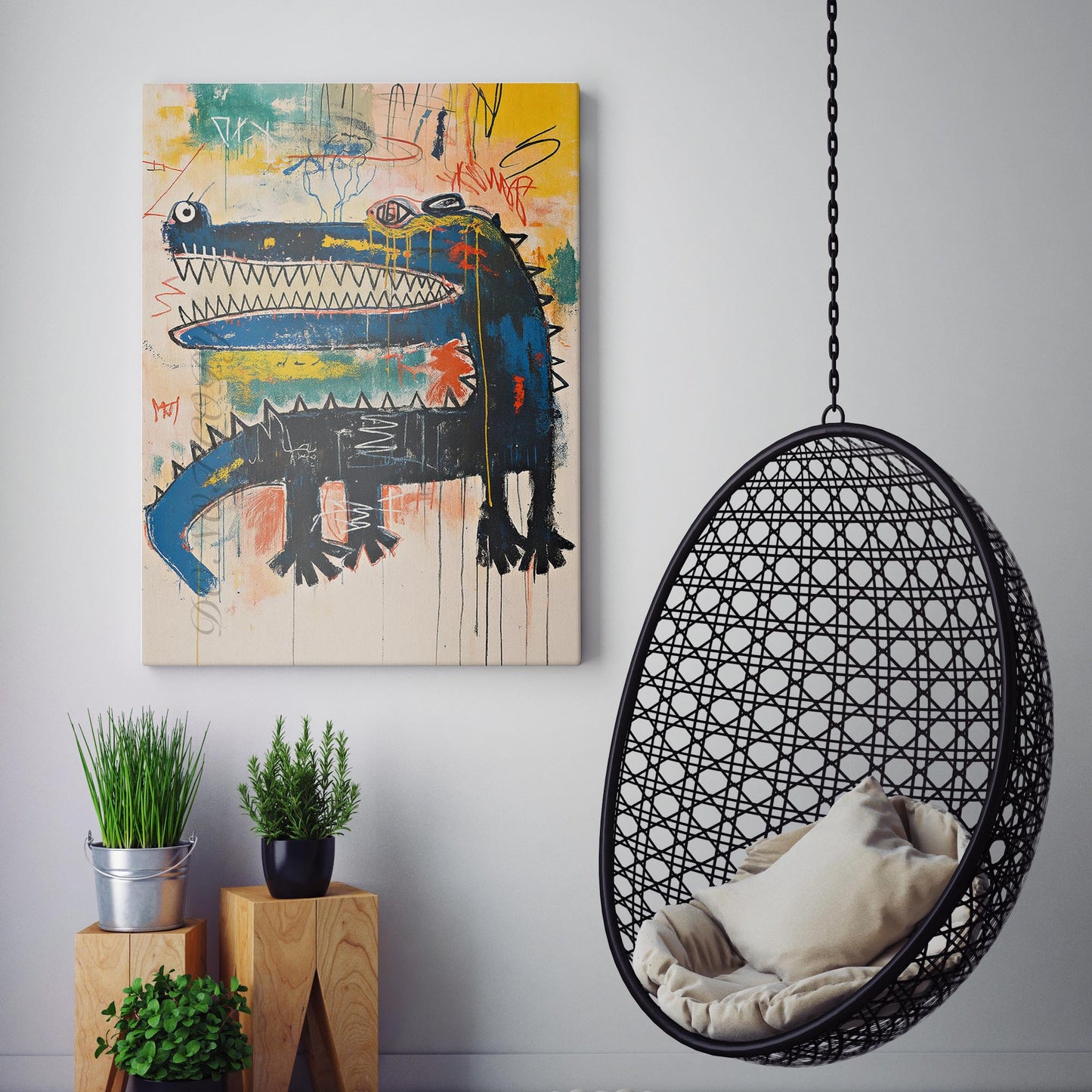 Crocodile Abstract Graffiti