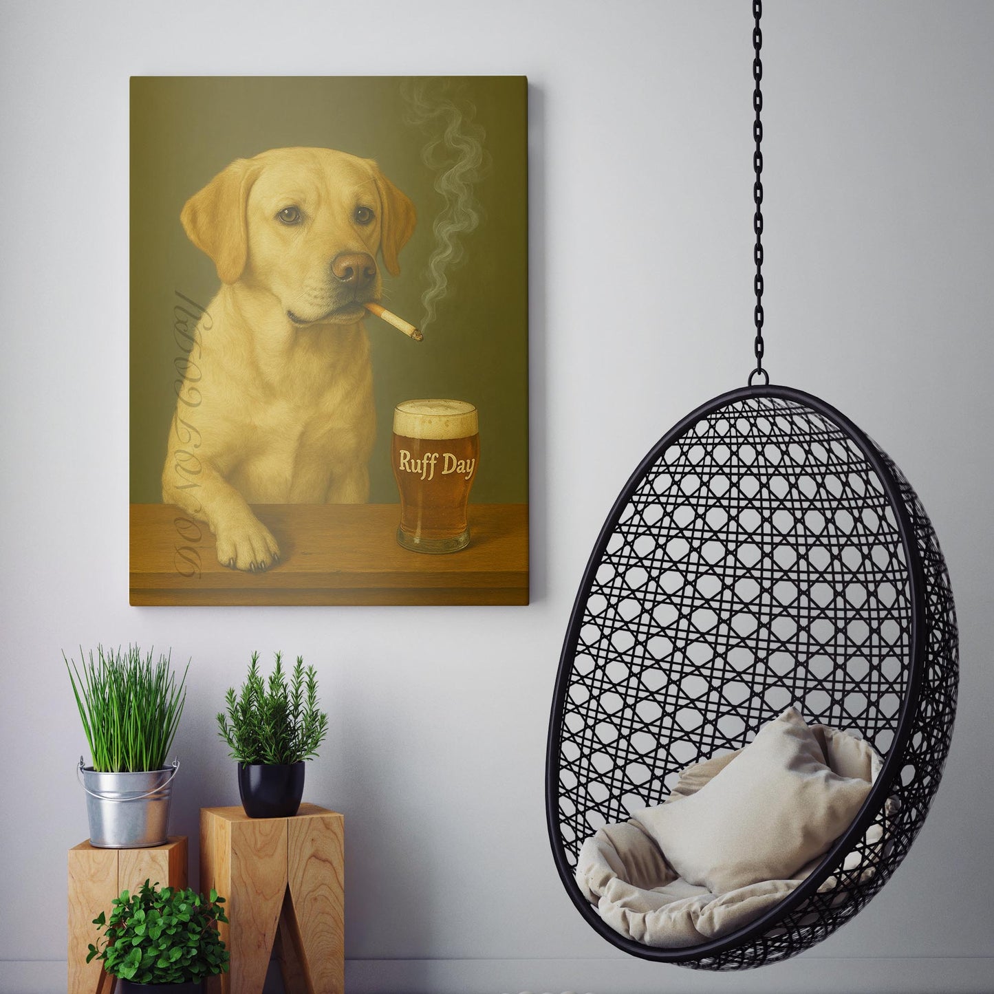 Yellow Labrador Retriever Dog Ruff Day