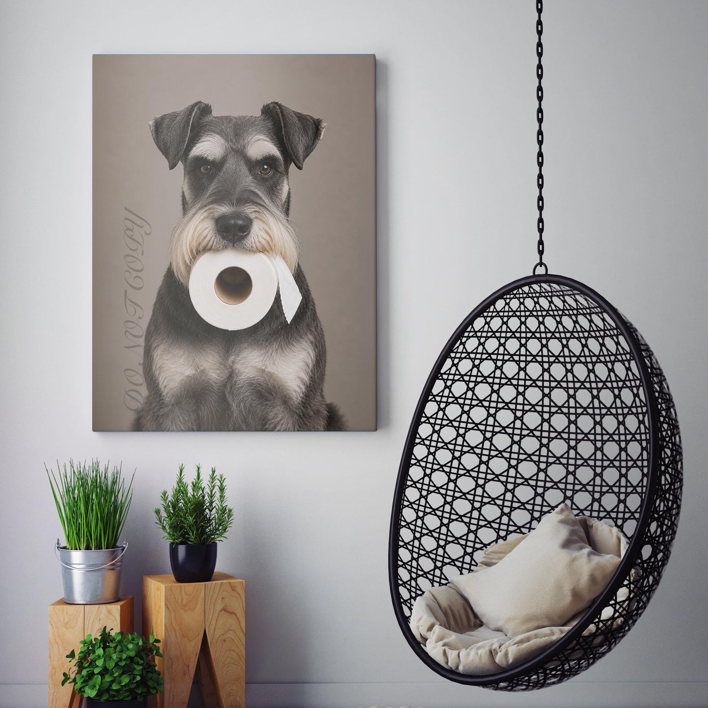 Standard Schnauzer Dog Toilet Paper