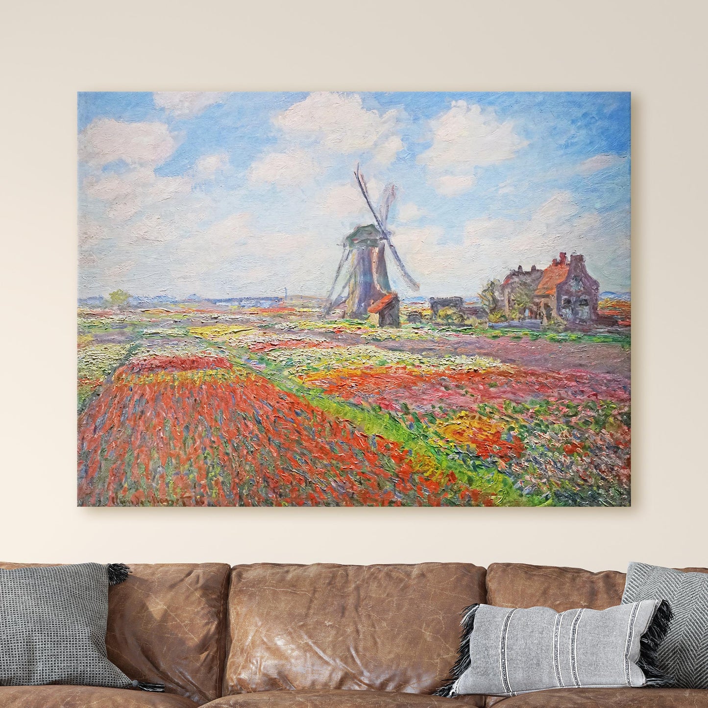 Tulip Field in Holland - Claude Monet