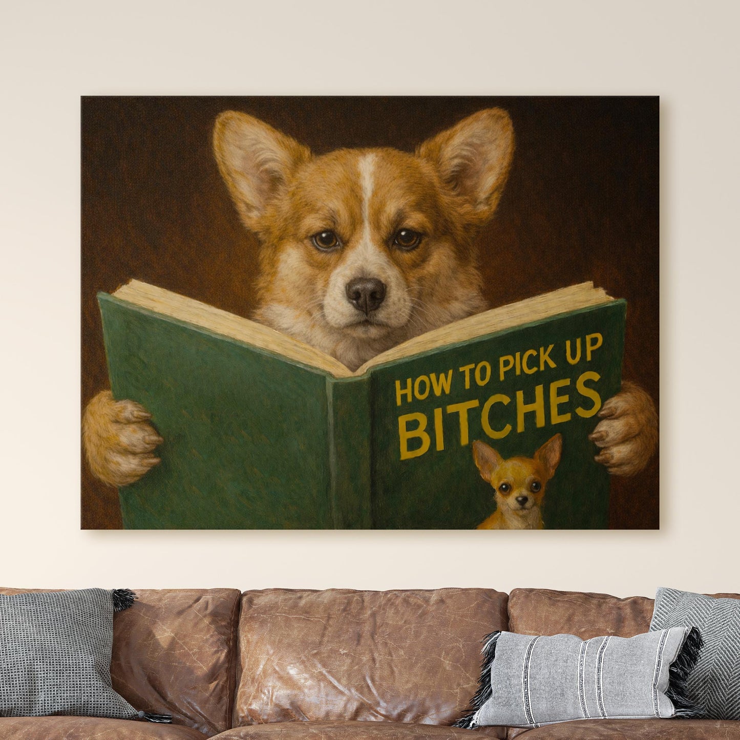 Corgi Dog Reading Dating Book