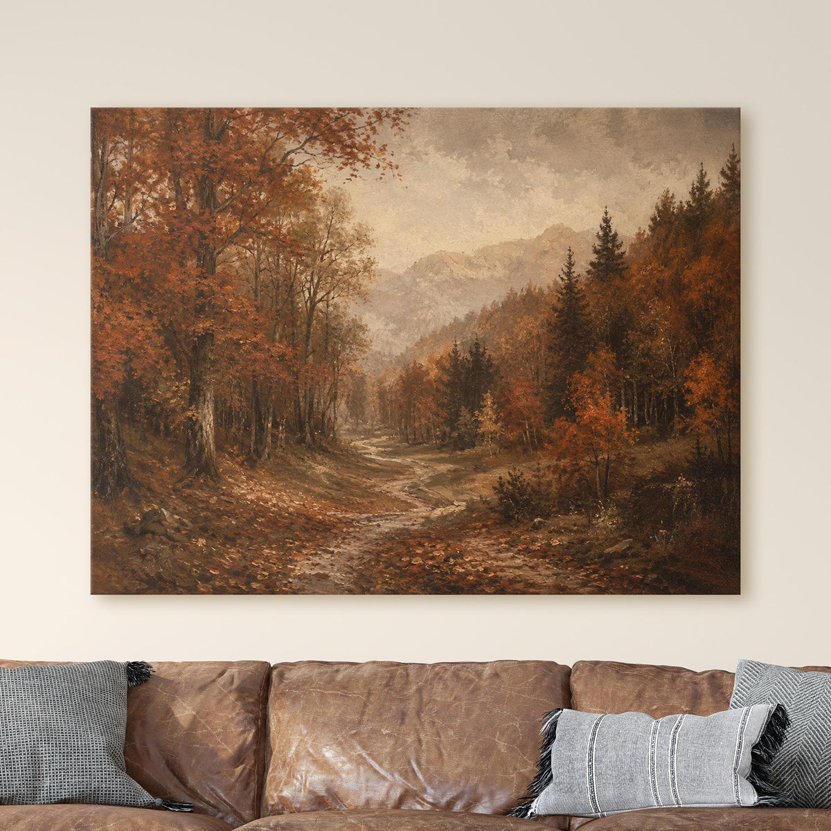 Moody Autumn Forest Path