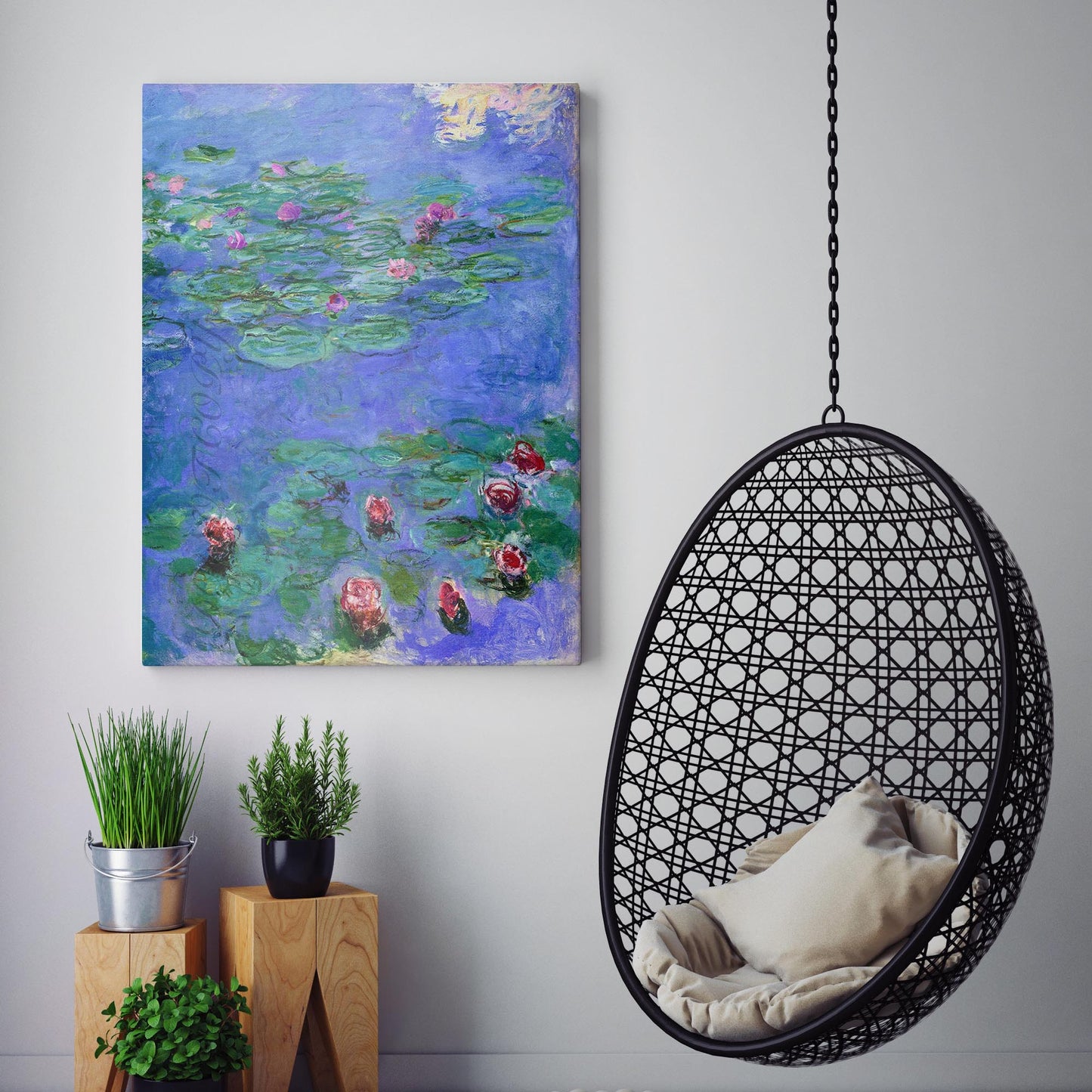 Water Lilies Red by Claude Monet