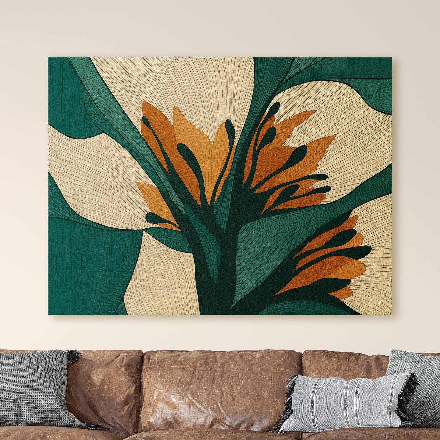 Green Abstract Floral Botanicals