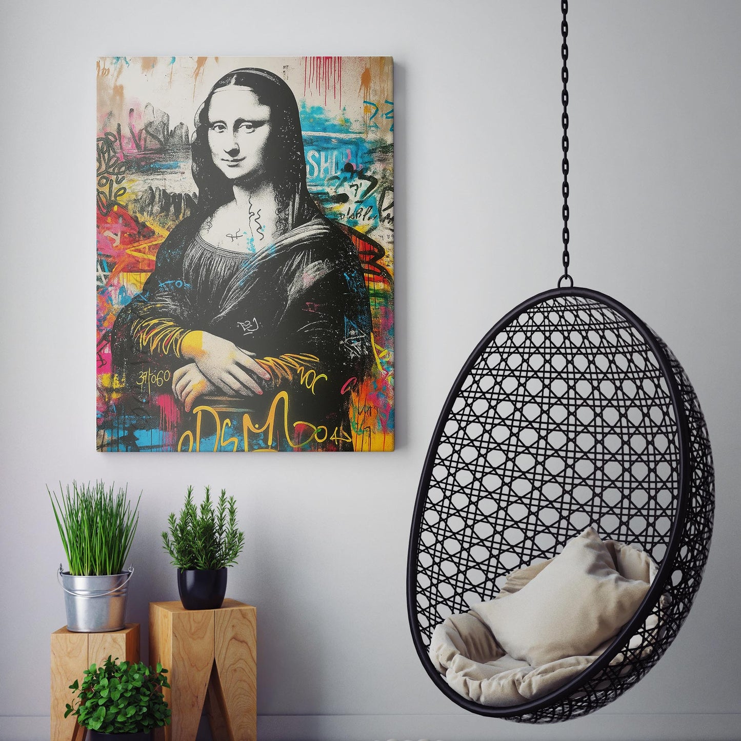 Mona Lisa Banksy Graffiti