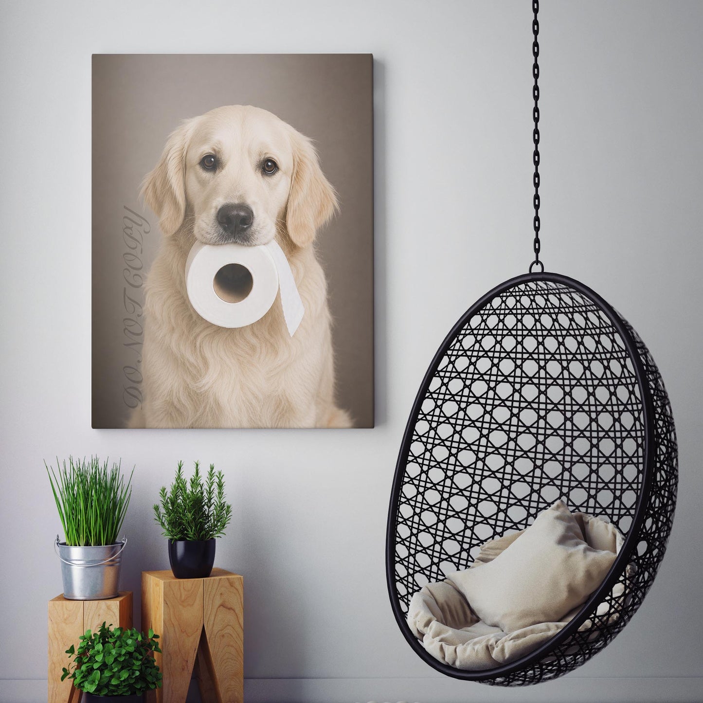 English Cream Retriever Dog Toilet Paper