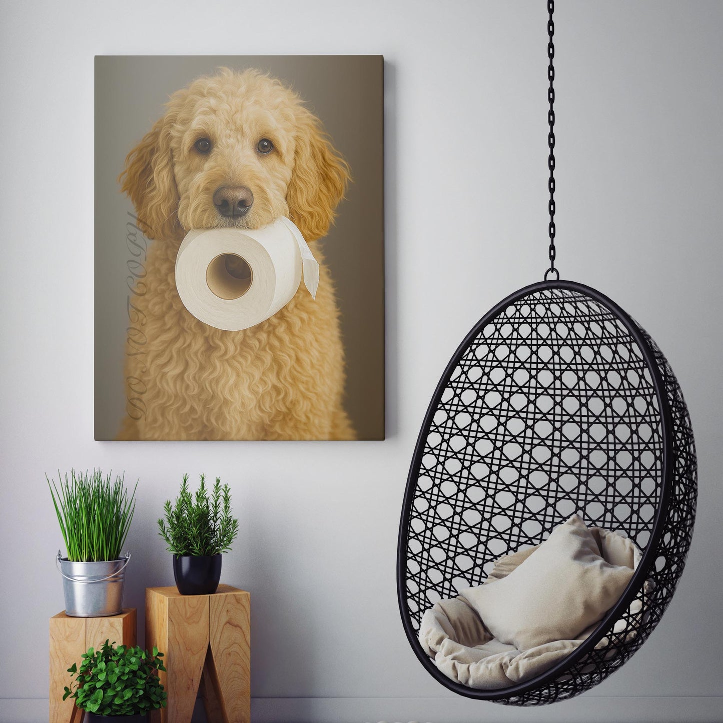 Golden Doodle Dog Toilet Paper