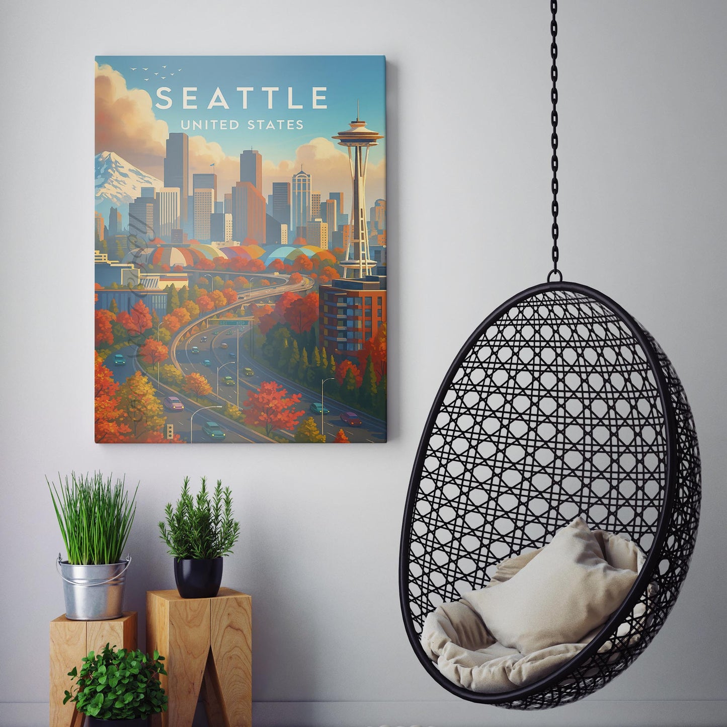 Seattle Vintage Travel Poster