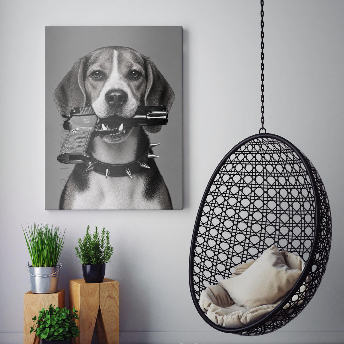 Beagle Gun In Mouth