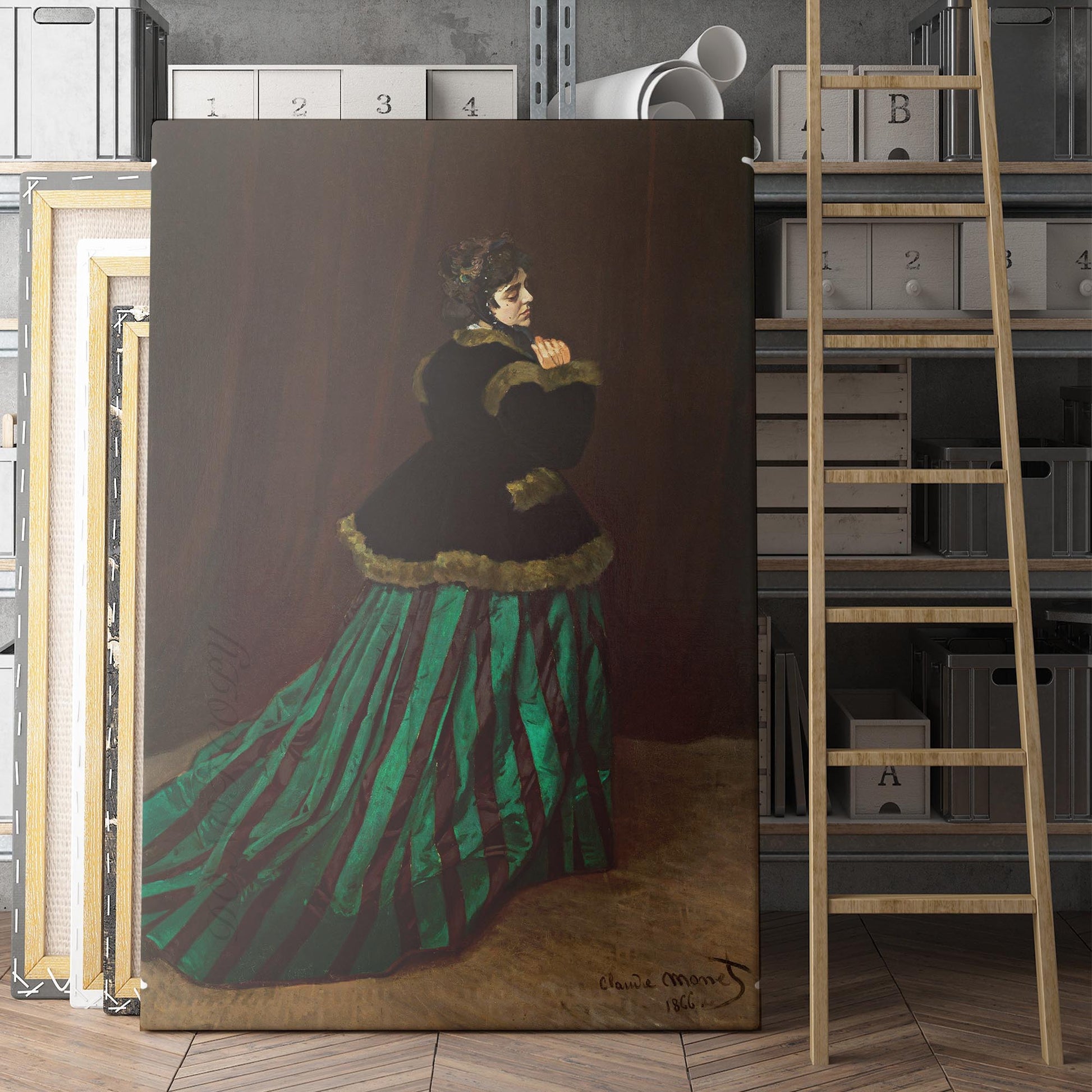 Camille (The Woman in the Green Dress) by Claude Monet Canvas Wall Art Prints Big Canvas Art Prints Camille (The Woman in the Green Dress) by Claude Monet Canvas Wall Art Prints Big Canvas Art Prints
