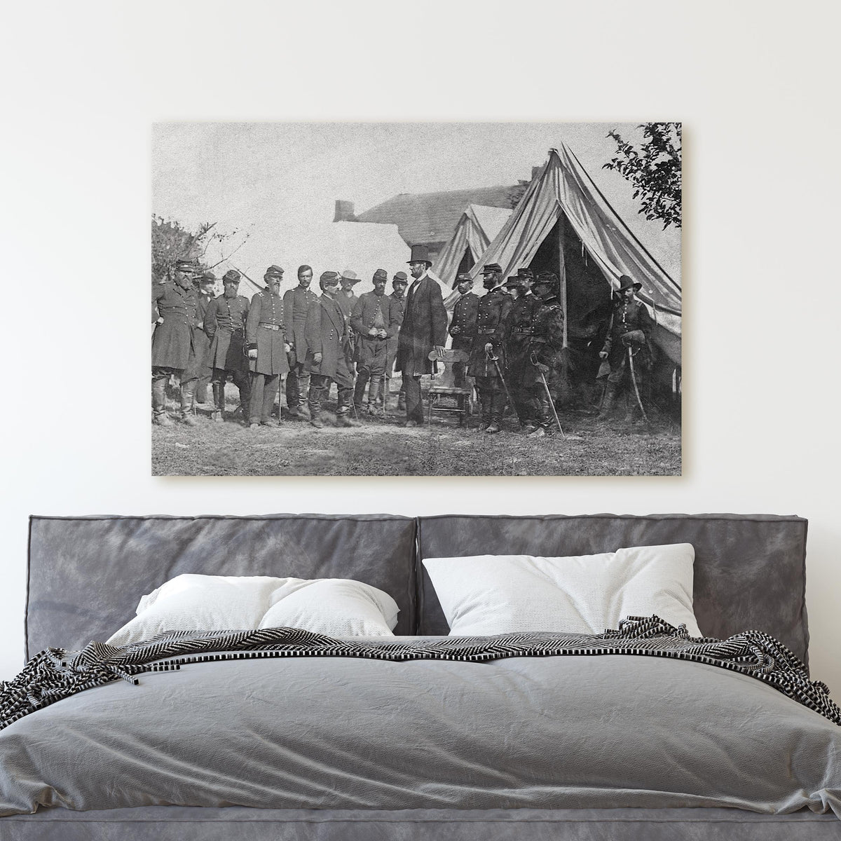 President Lincoln meets with the Union Army - Civil War, 1862