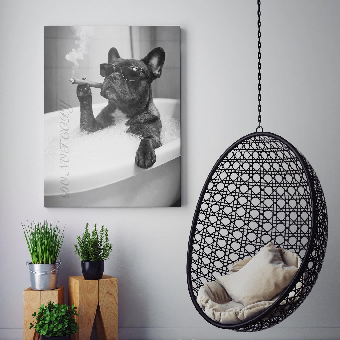 French Bulldog Bathtub Cigar