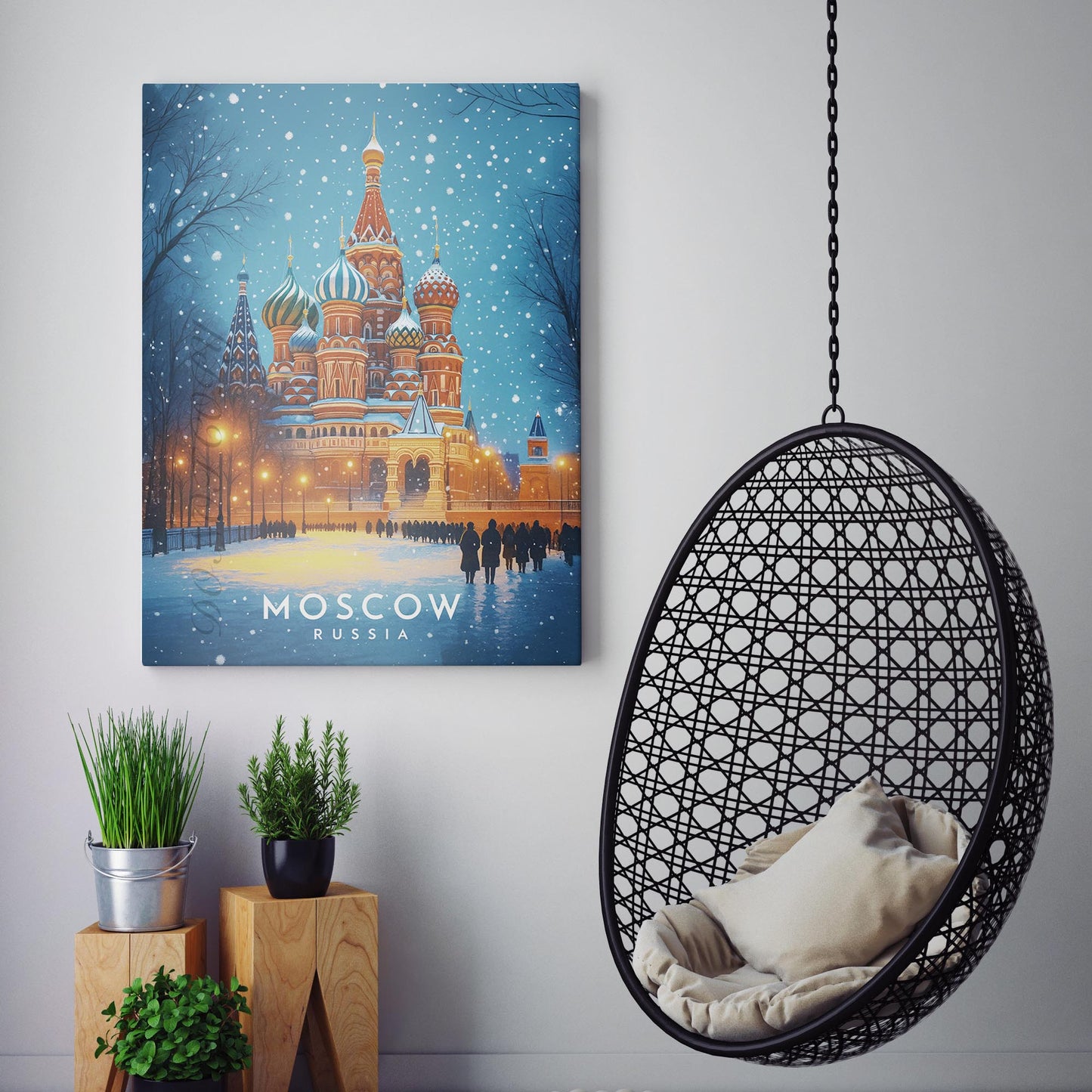 Moscow Russia Vintage Travel Poster