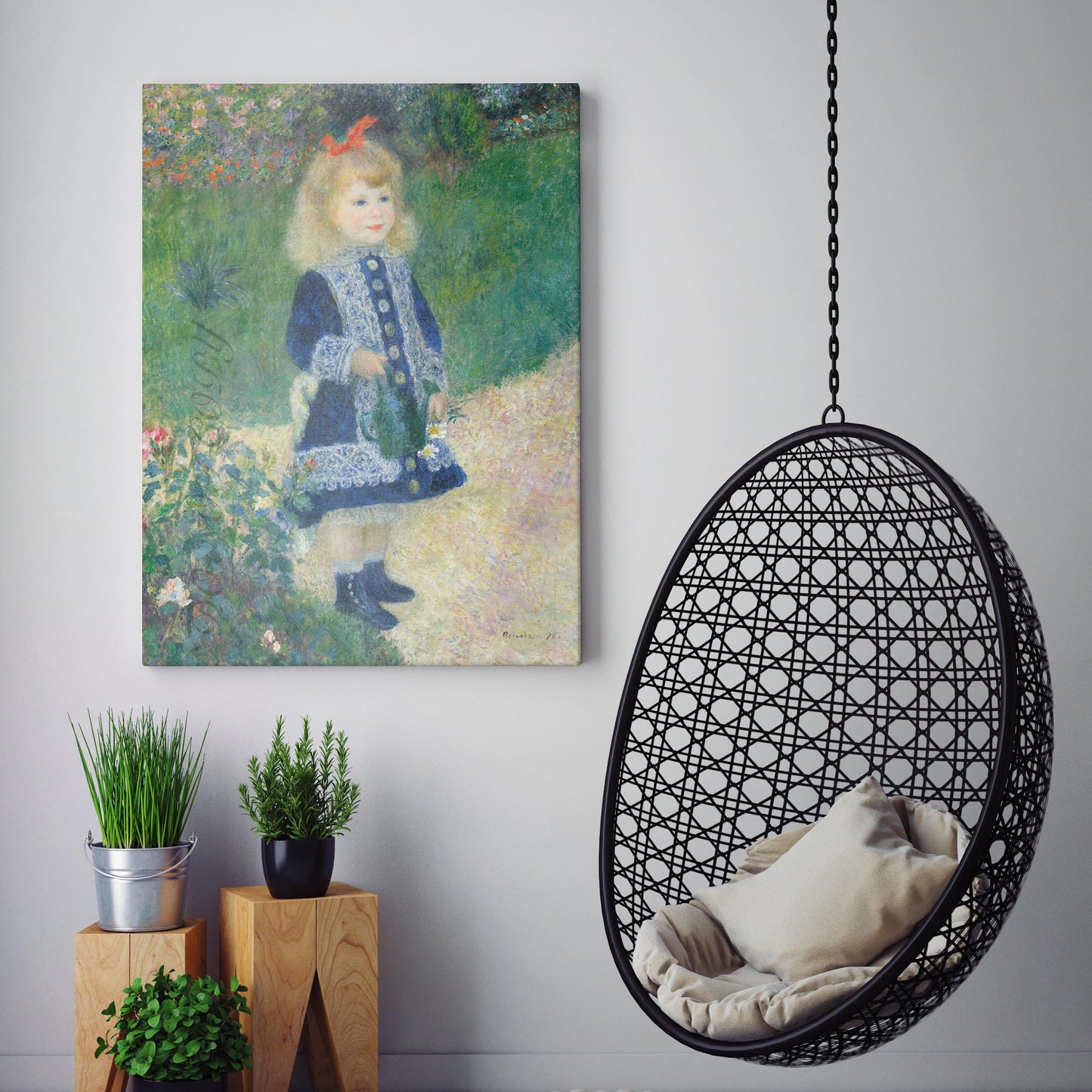 Girl With A Watering Can by Pierre Auguste Renoir