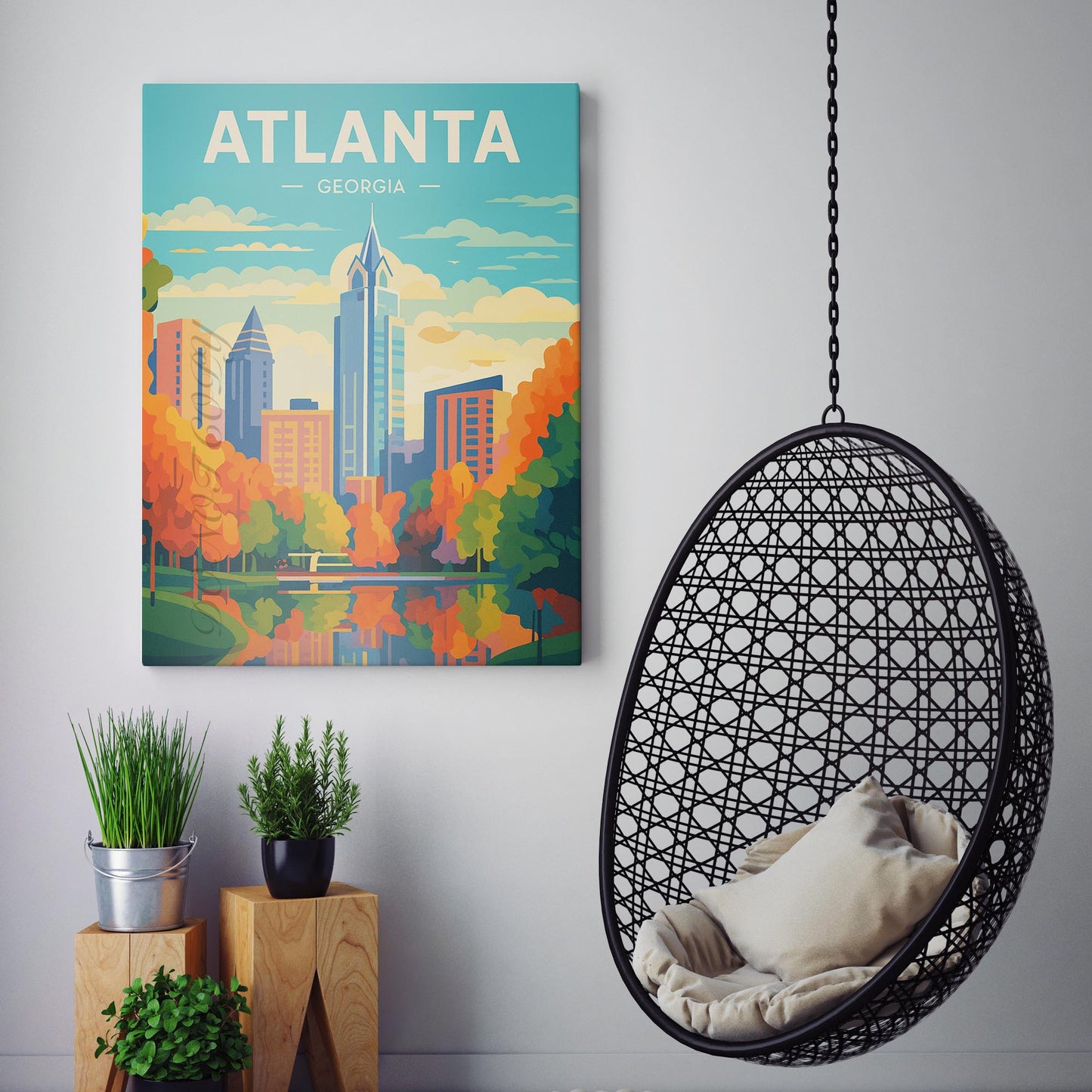 Atlanta Georgia Vintage Travel Poster