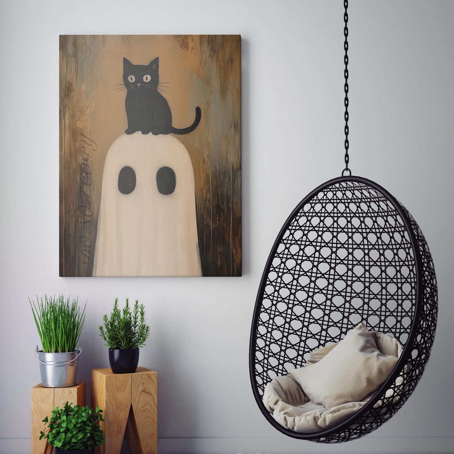 Ghost With Black Cat