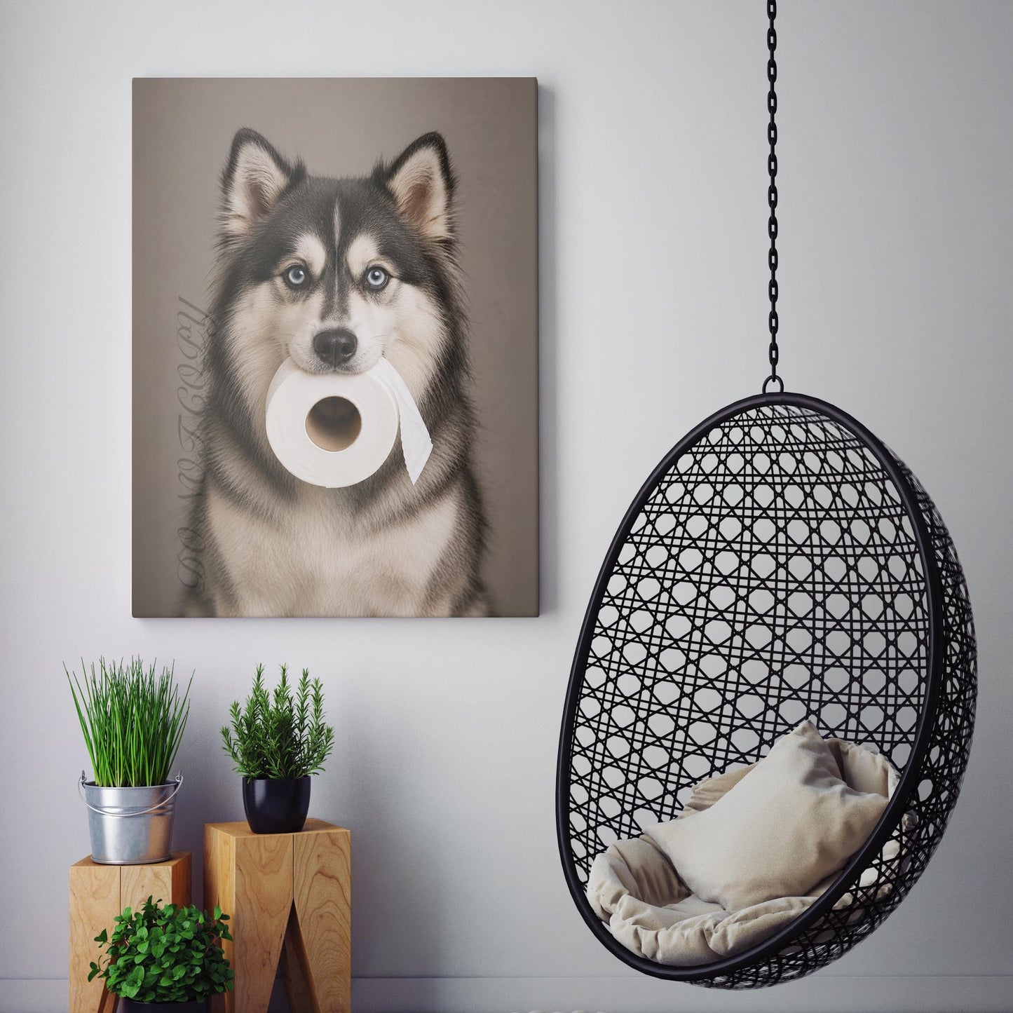Pomsky Dog Toilet Paper