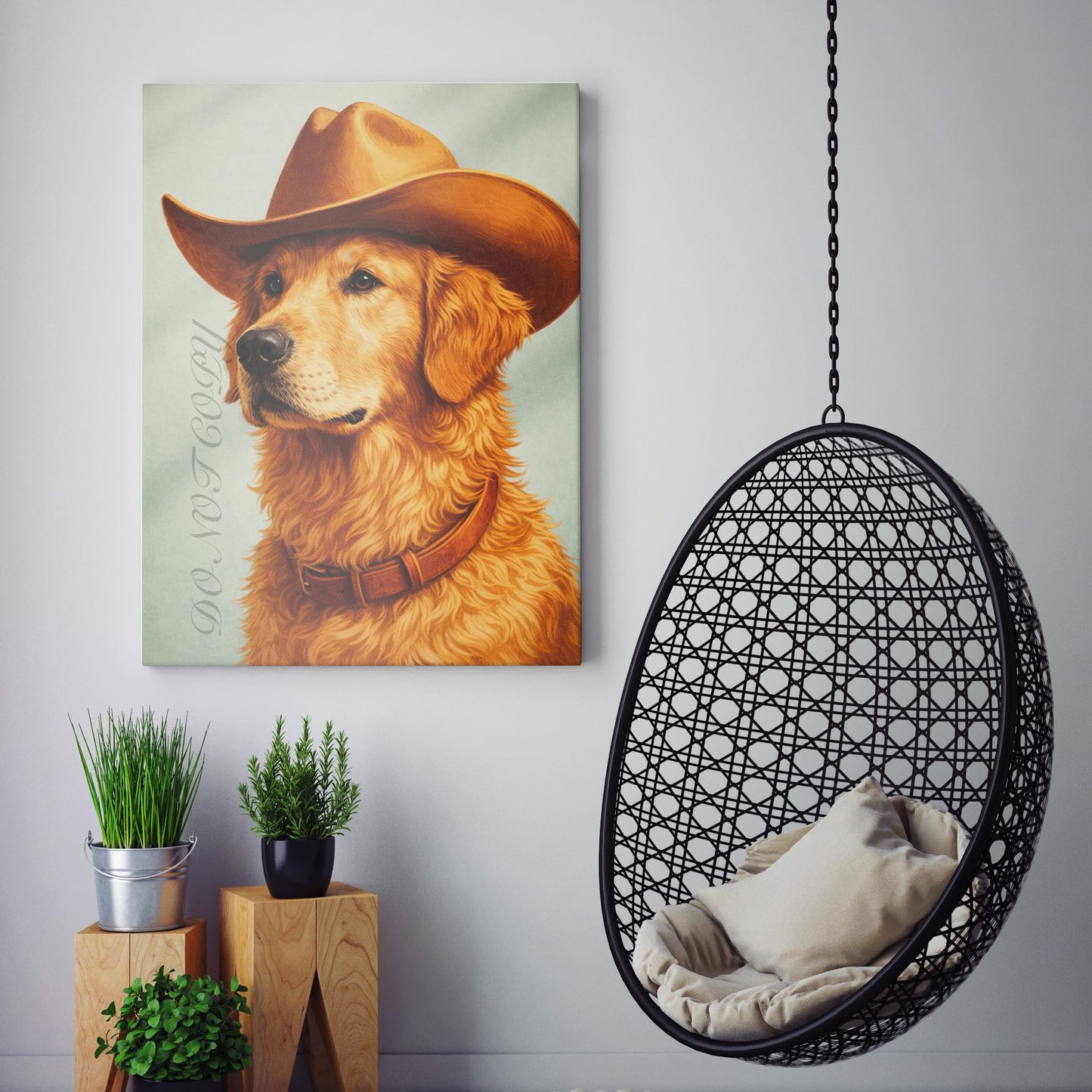 Golden Retriever Dog Cowboy