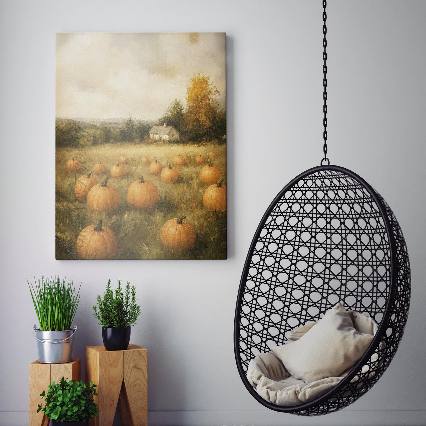 Pumpkin Field Landscape