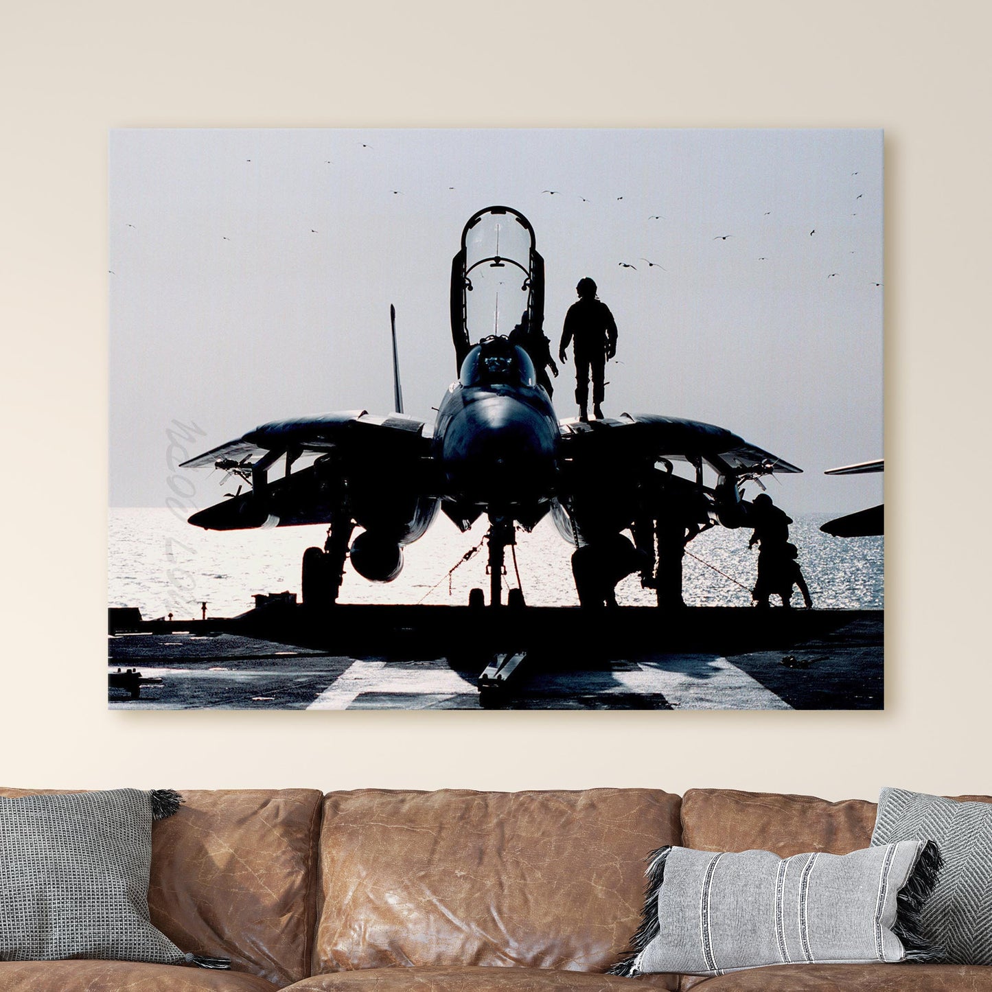 Pilots Prepares F-14 Airplane for Mission