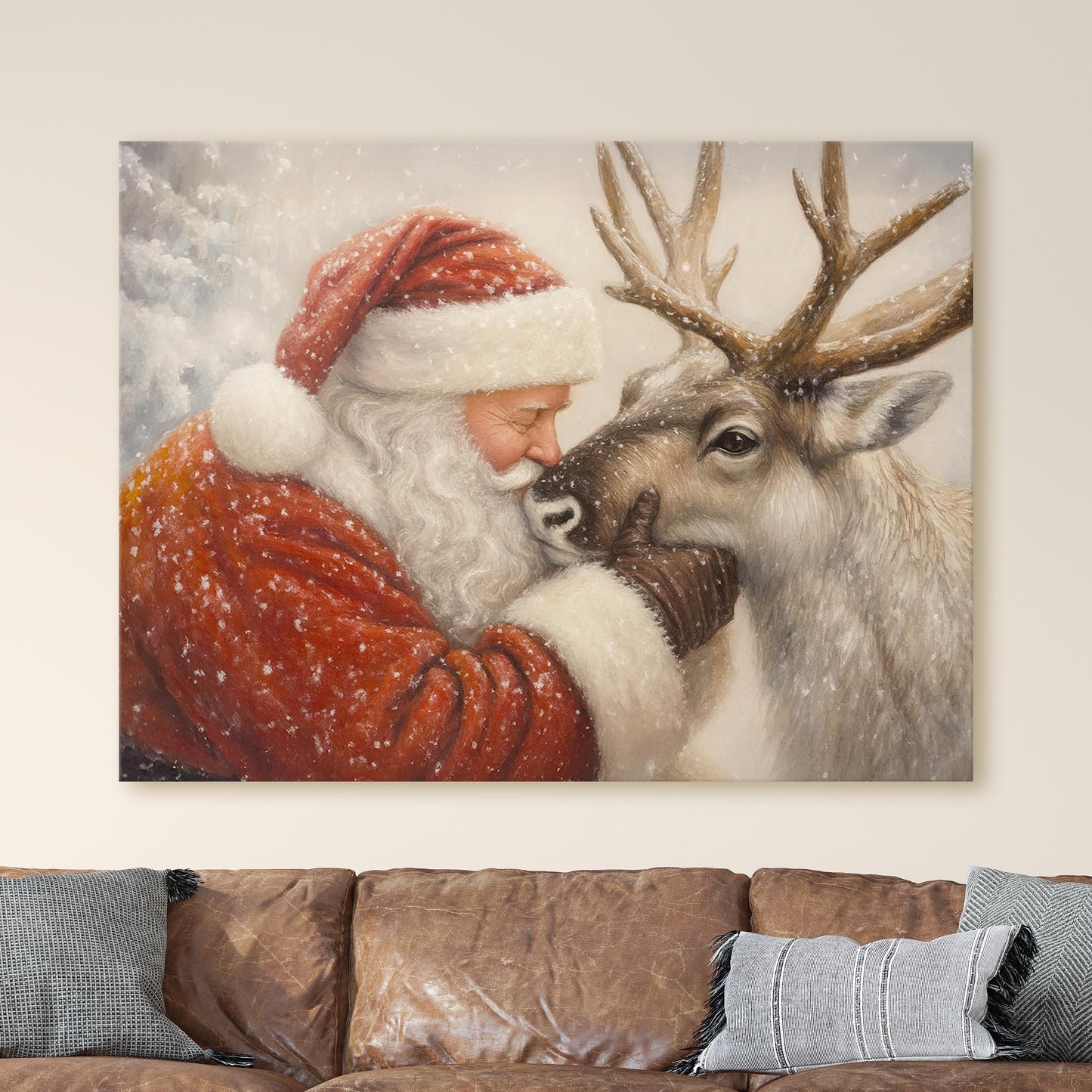 Santa With Reindeer