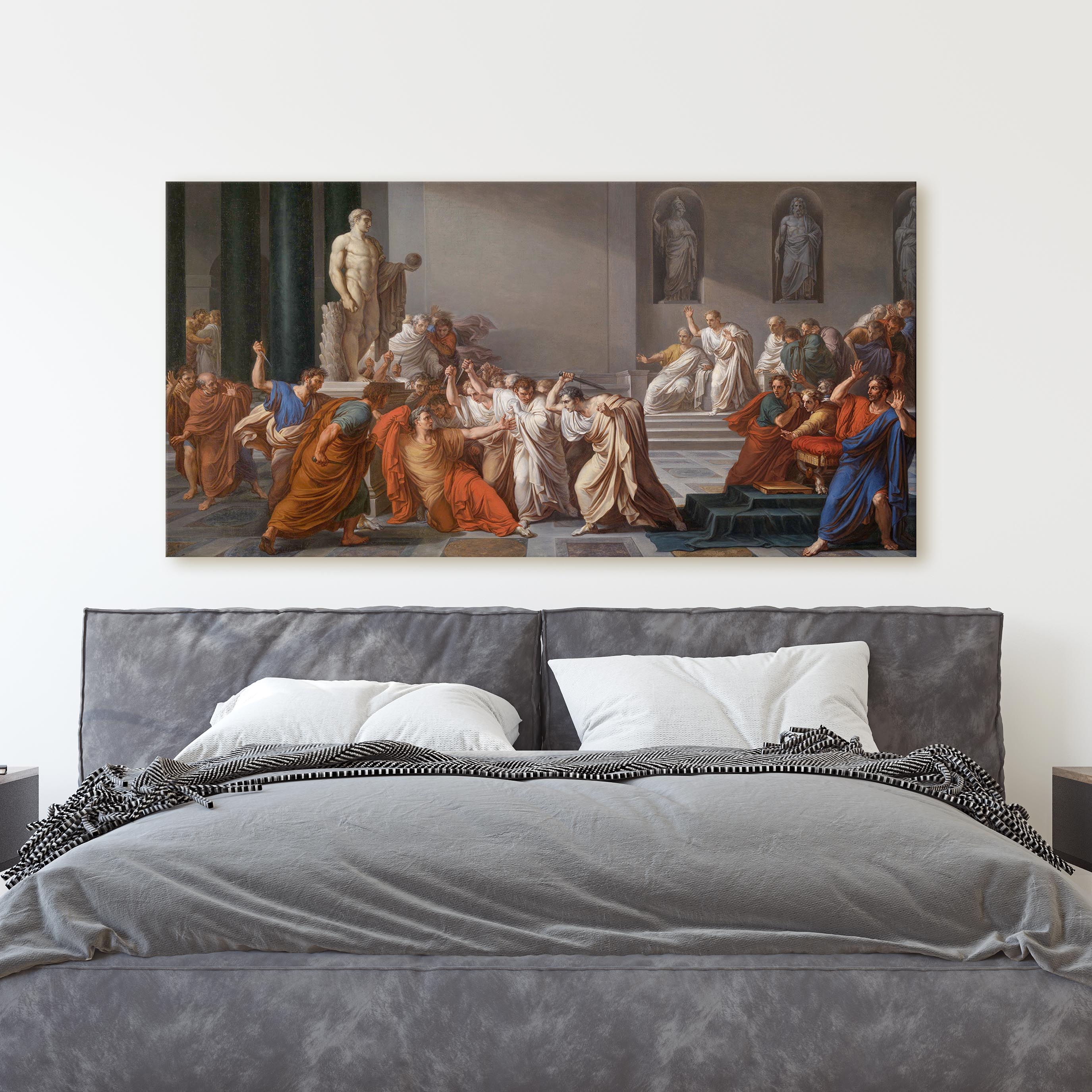 The Death of Julius Caesar by Vincenzo Camuccini Canvas Wall Art