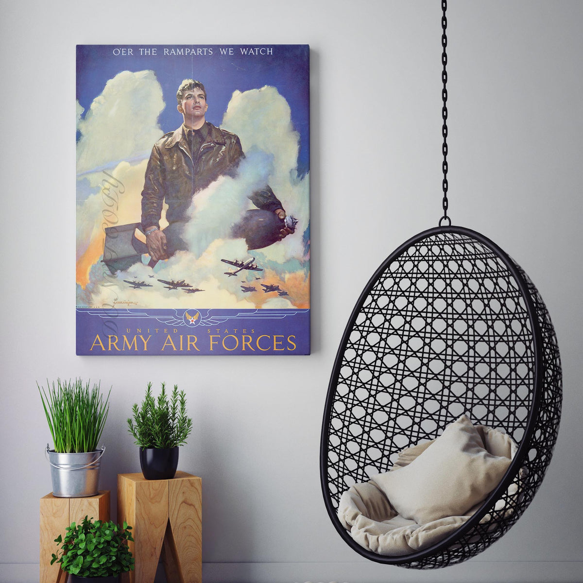 Oer The Ramparts We Watch World War Two Poster