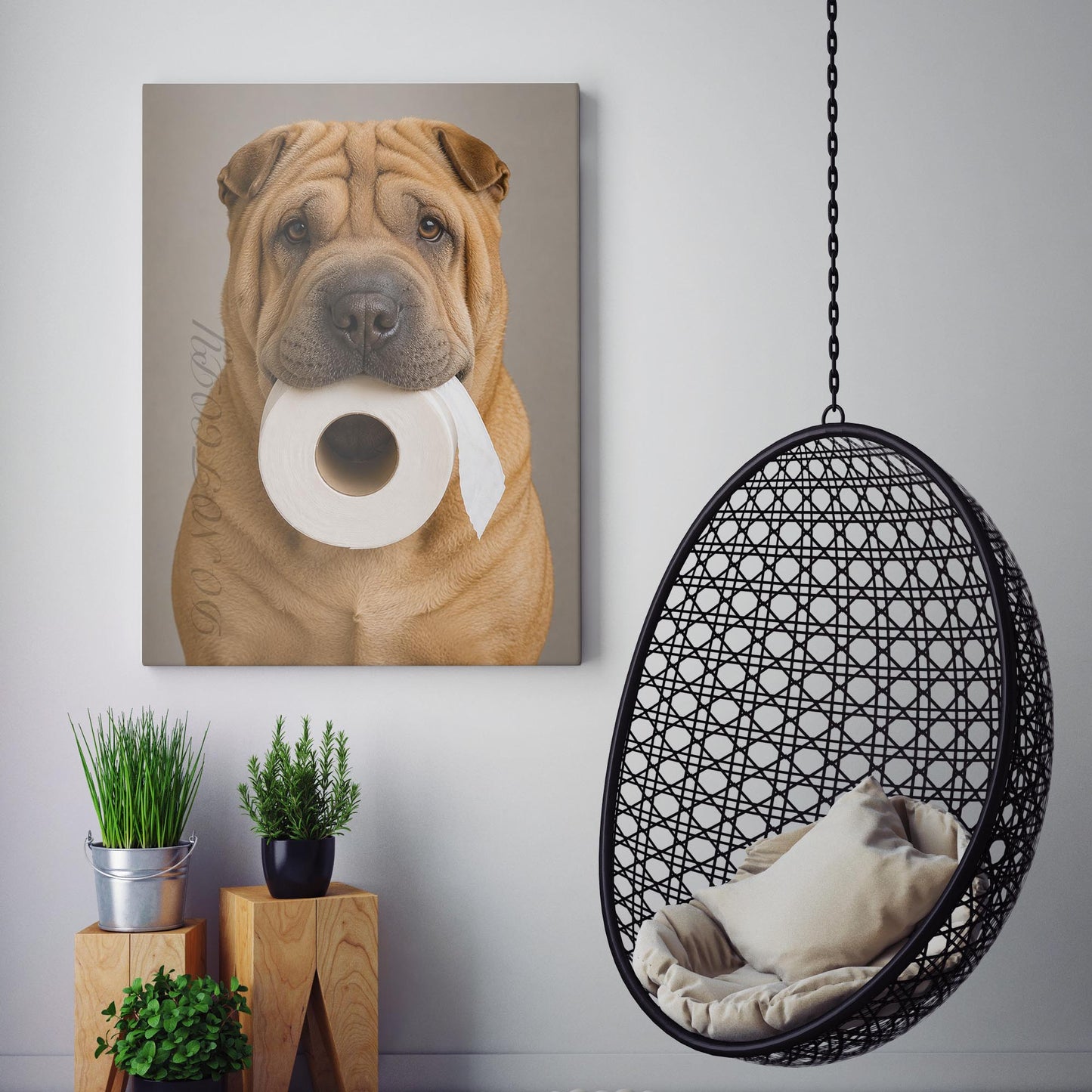 Chinese Shar-Pei Dog Toilet Paper