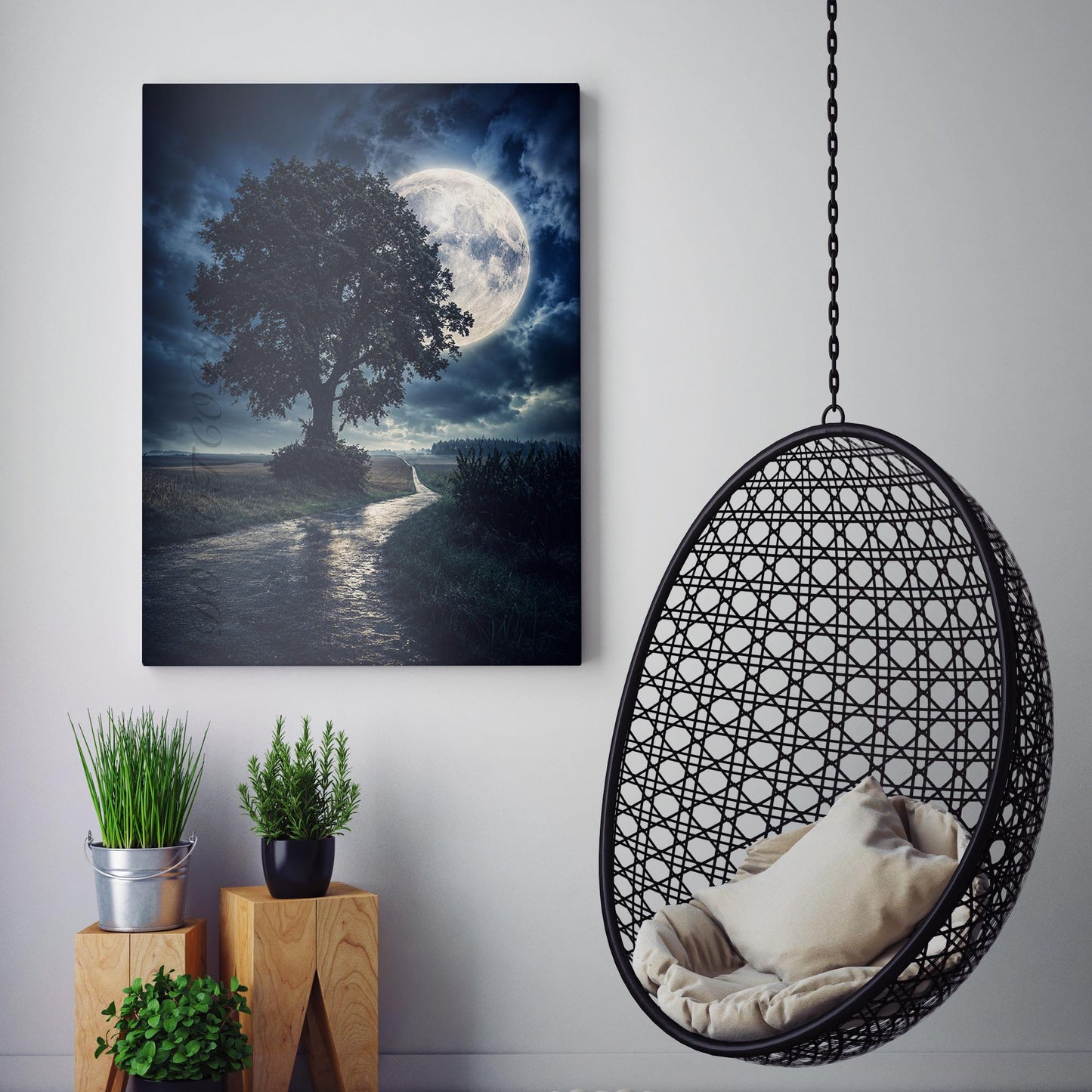 Moonrise Over The Lone Tree