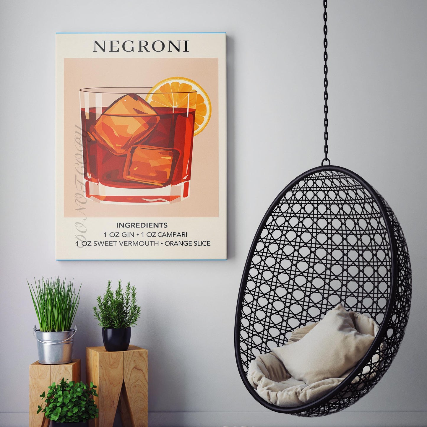 Negroni Vintage Drink Poster