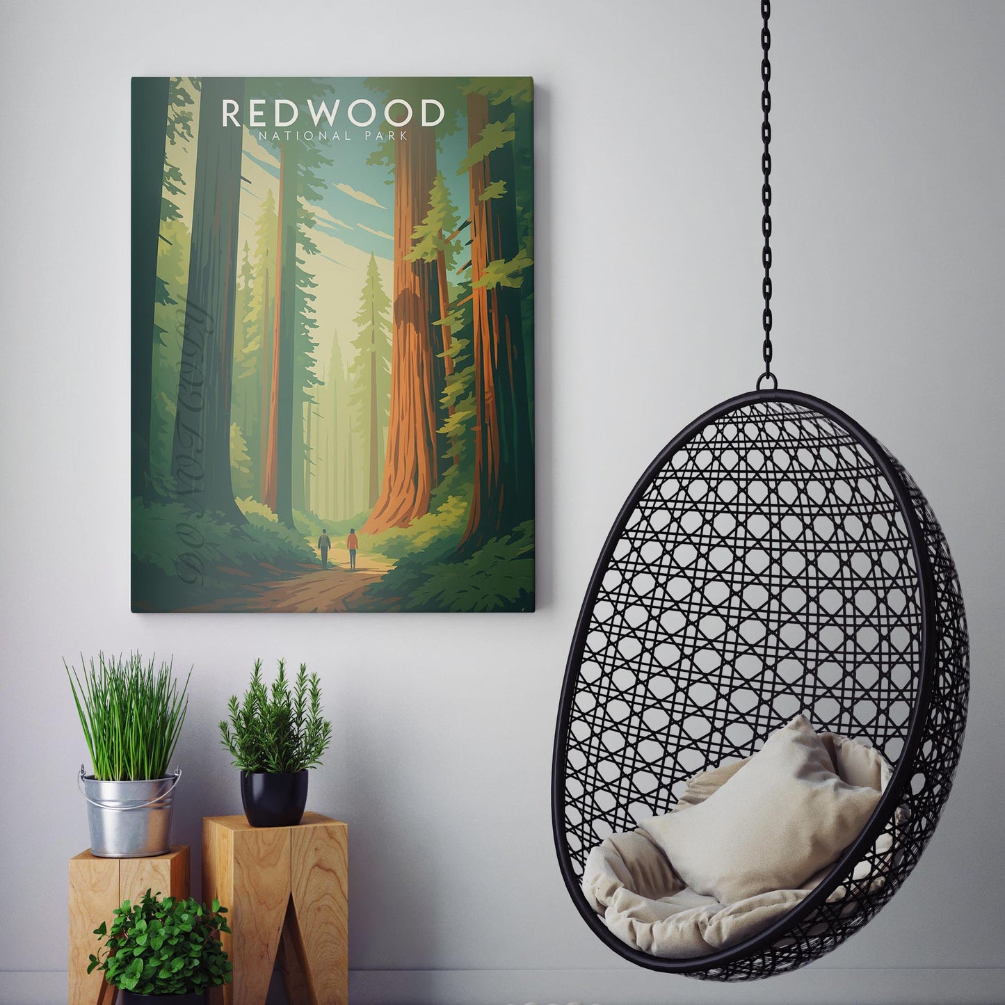 Redwood National Park California Travel Poster