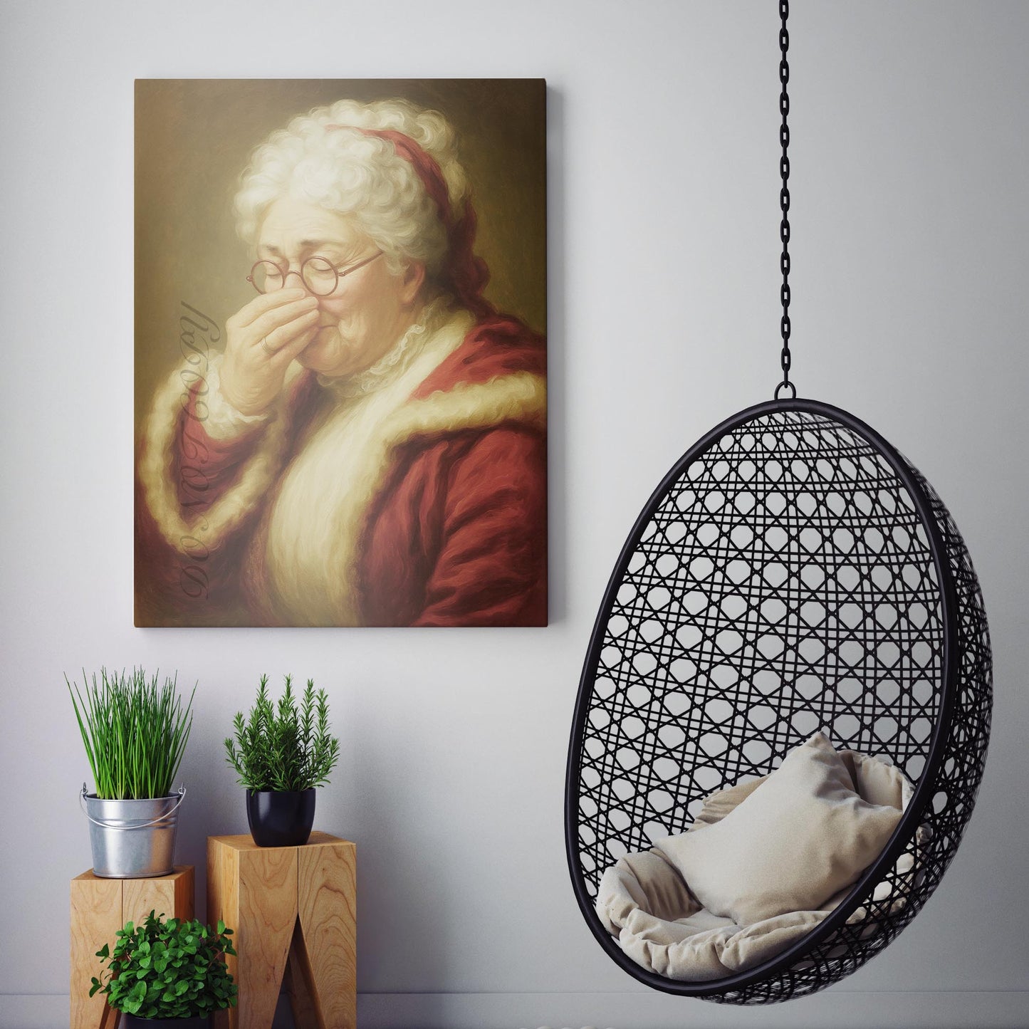 Mrs Claus Plugging Her Nose