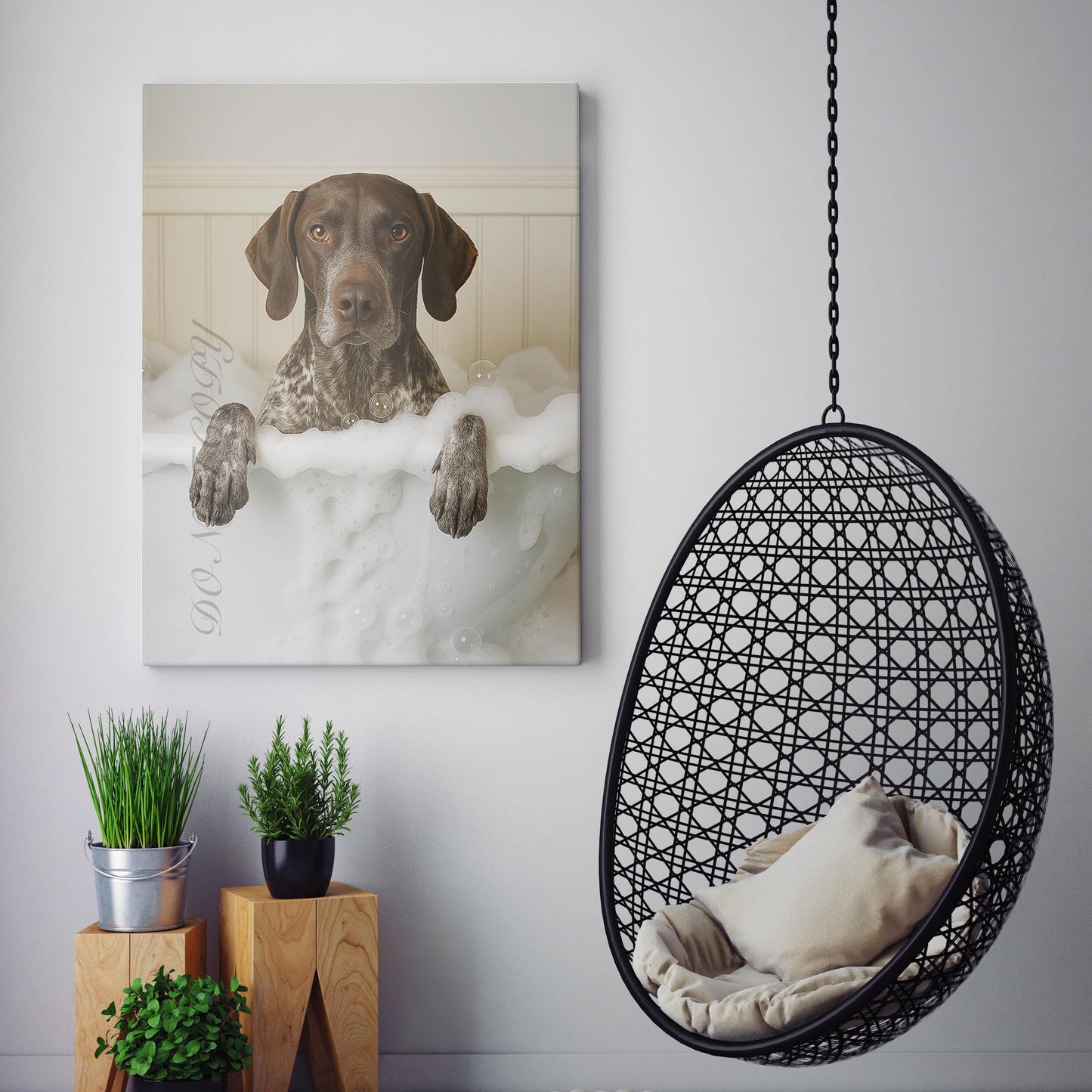 German Shorthaired Pointer Dog Bubble Bath