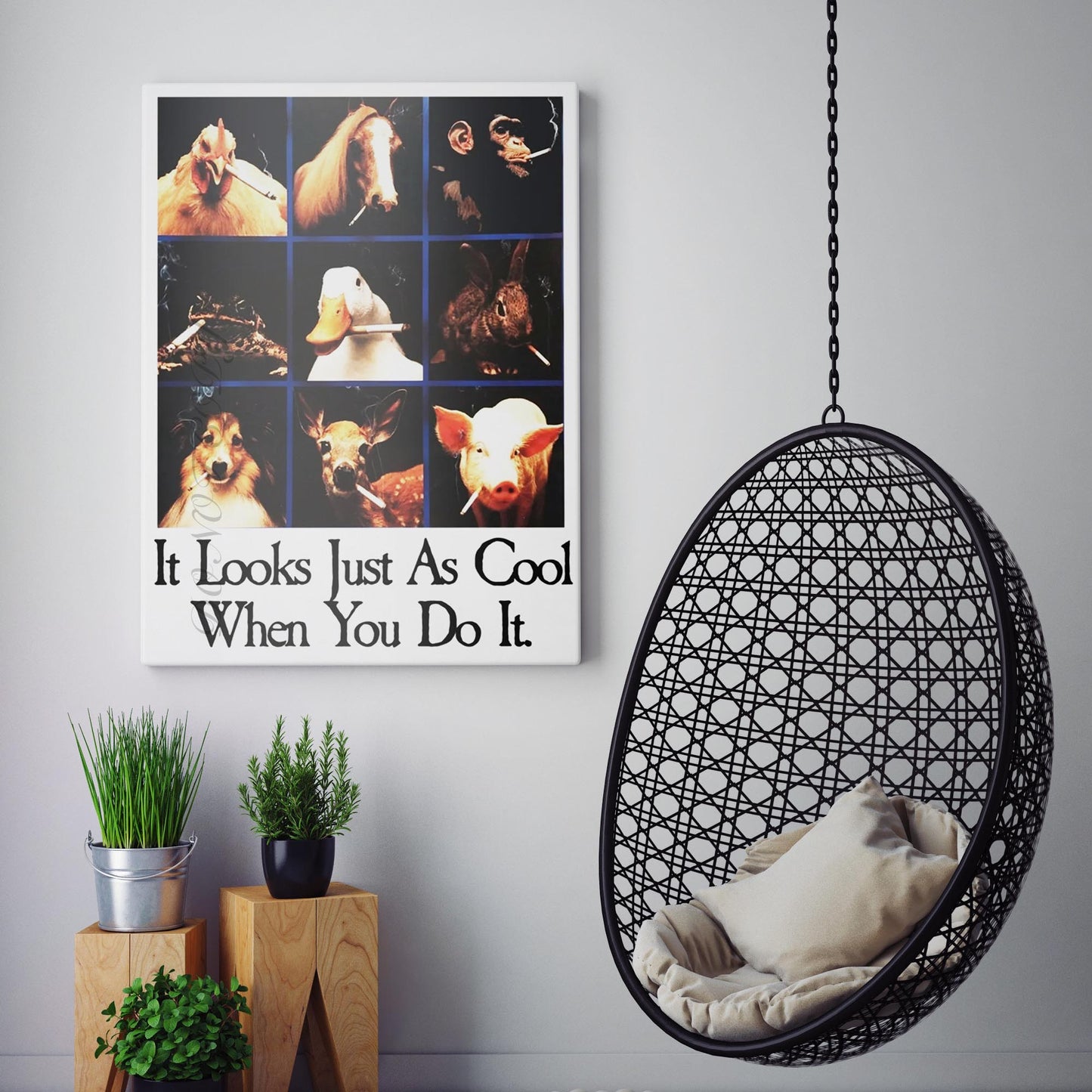 It Looks Just As Cool When You Do It Funny Animal Smoking Ad