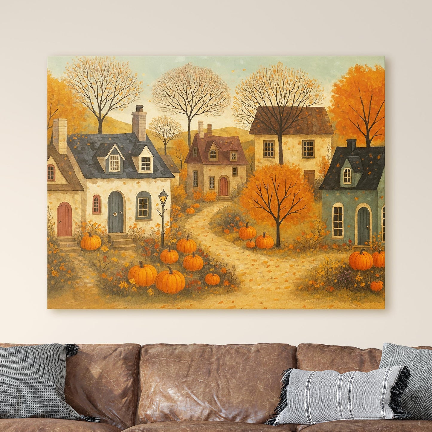 Rustic Village In Autumn