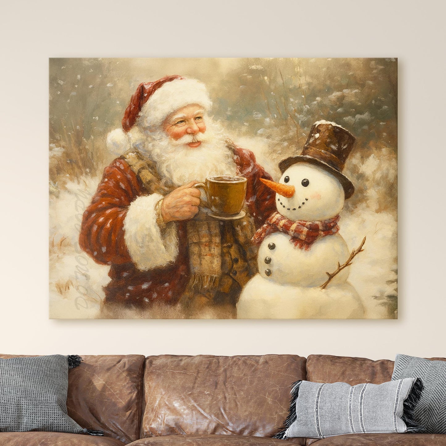 Santa Claus With Snowman