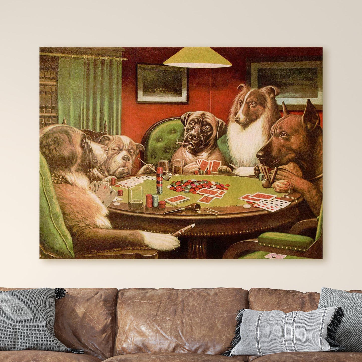 Dogs Playing Poker - A Bold Bluff