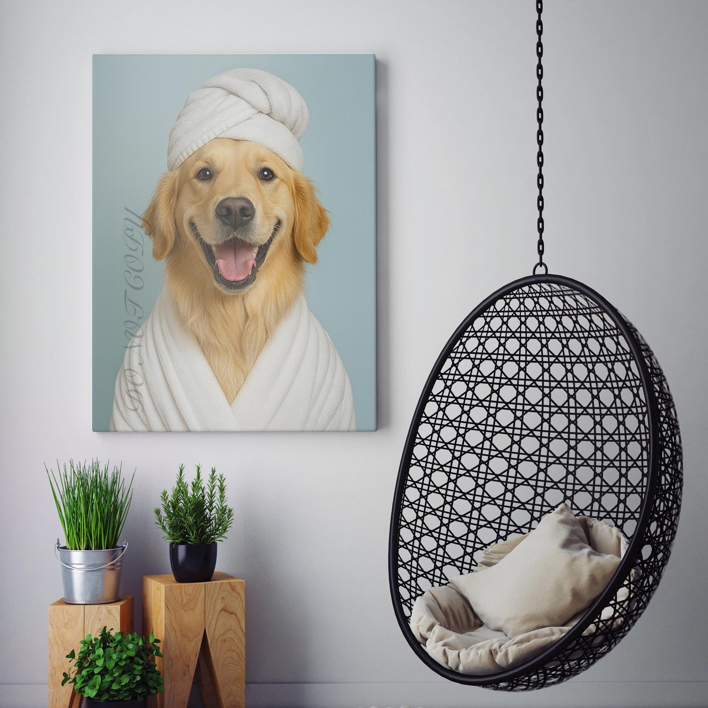 Golden Retriever Dog Bath Towel