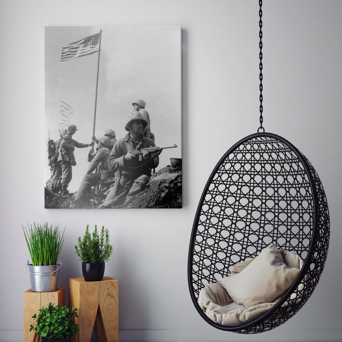 First Iwo Jima Flag Raising, World War Two