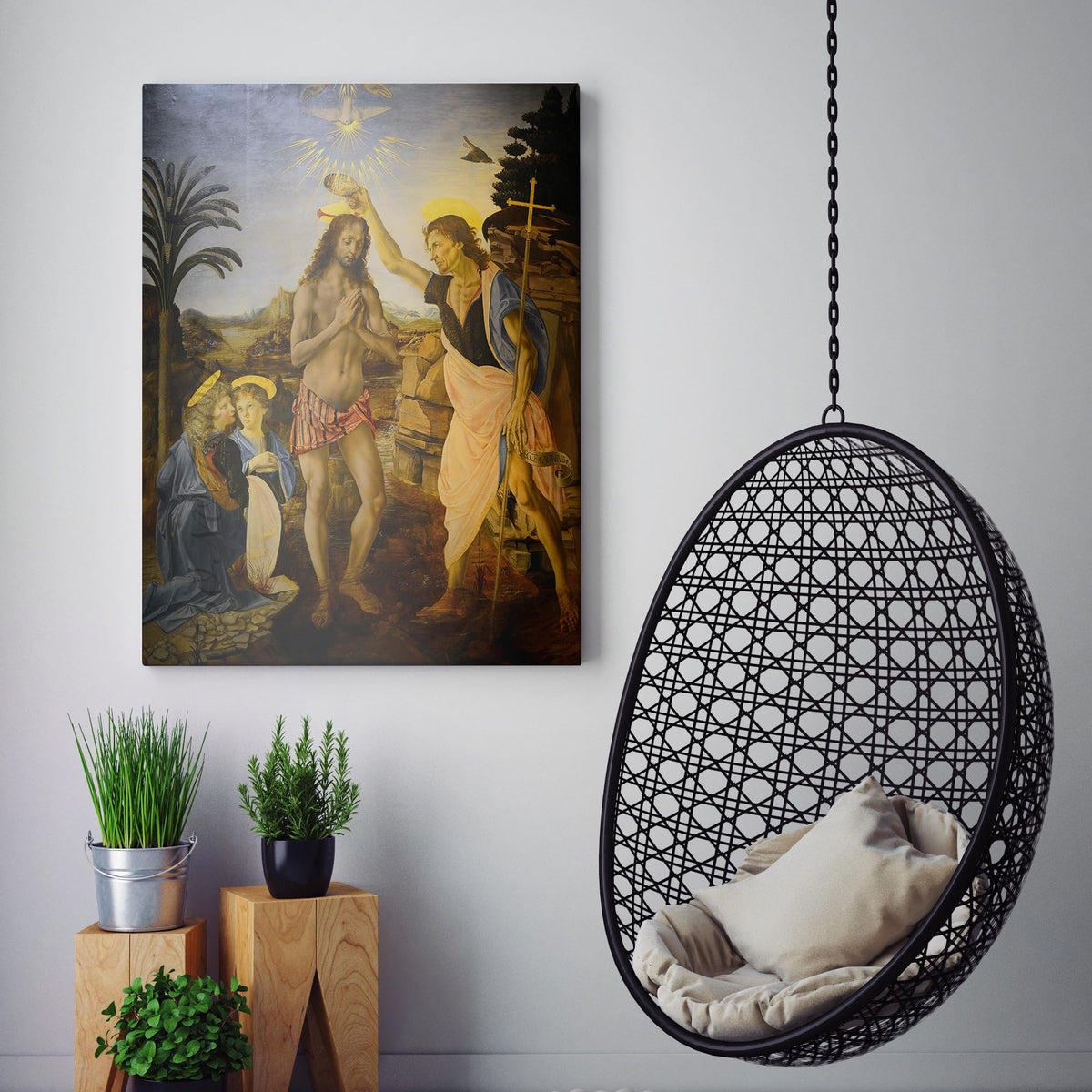 Baptism of Christ - Verrocchio & Leonardo Da Vinci