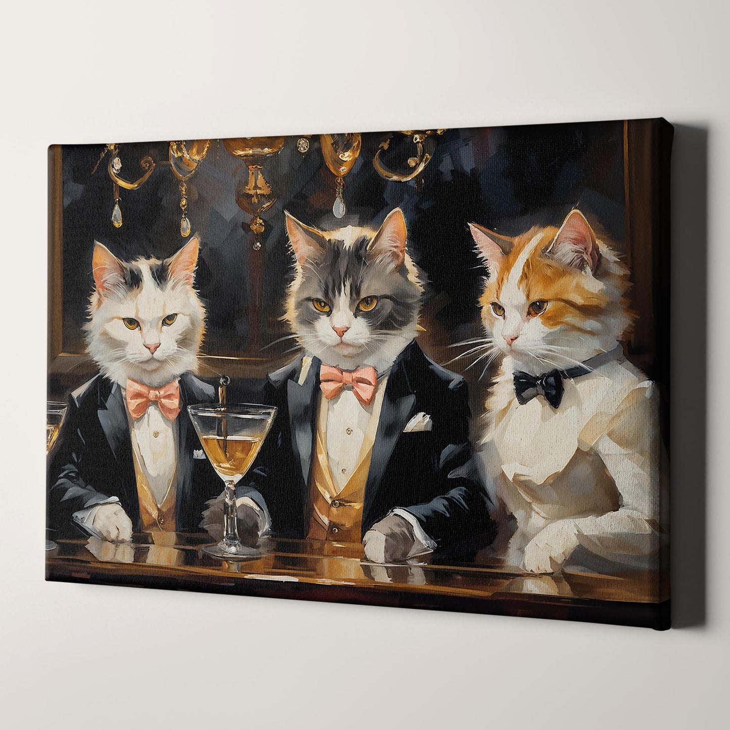 Posh Cats at a Martini Party