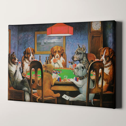 Dogs Playing Poker Cards A Friend In Need