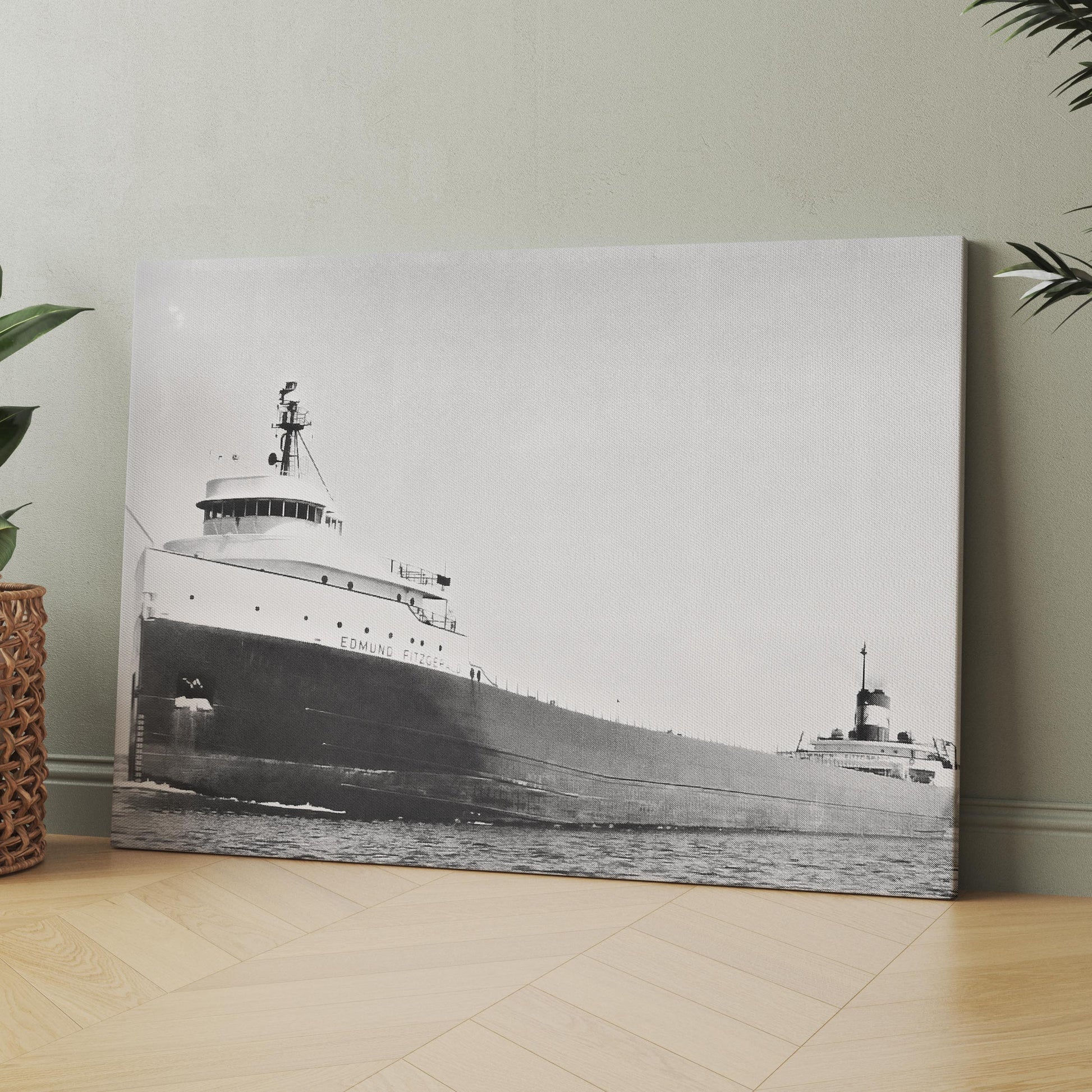 Art mural original cargo des Grands Lacs, peinture aquarelle Art mural original cargo des Grands Lacs, peinture aquarelle