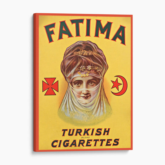 Fatima Turkish Cigarettes Vintage Advertising Poster