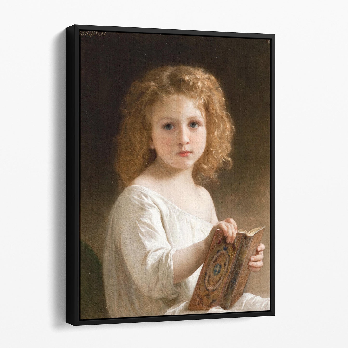 Young Girl Reading The Story Book (1877) by William-Adolphe Bouguereau