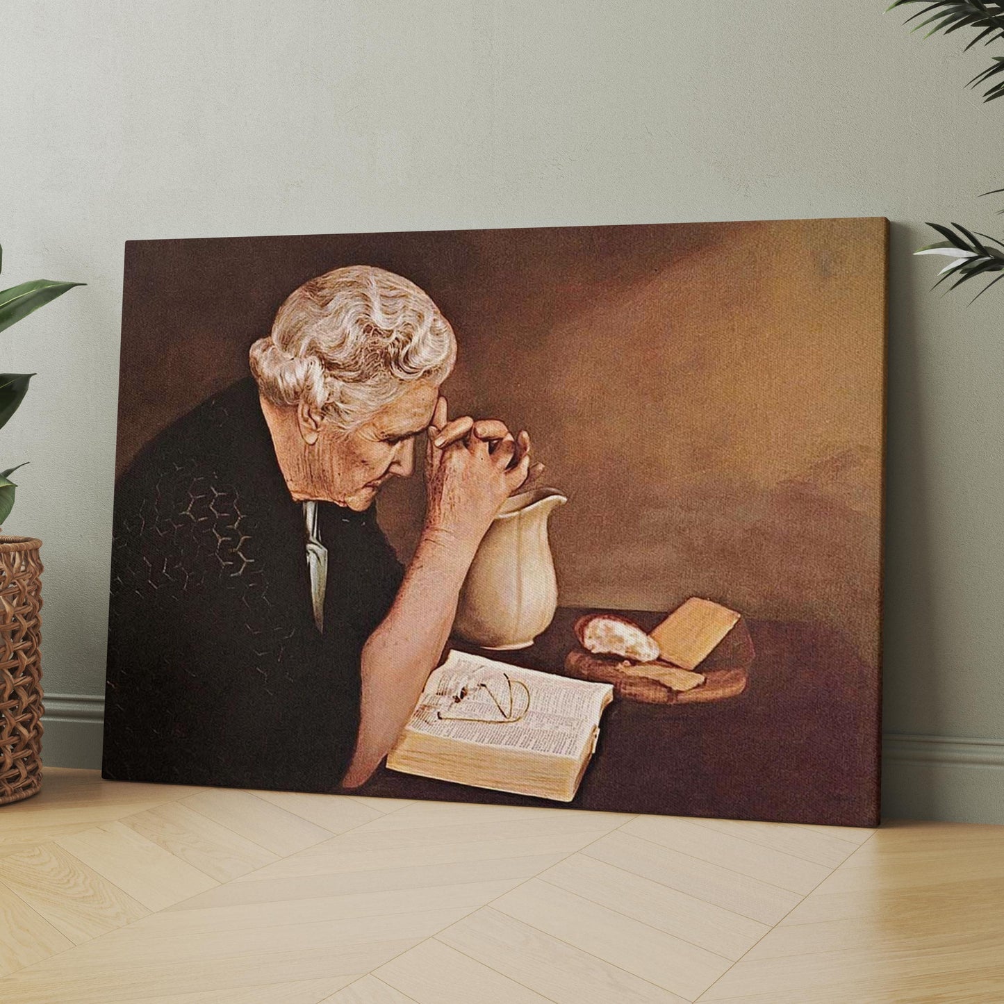 Gratitude - Woman Praying Over Bread