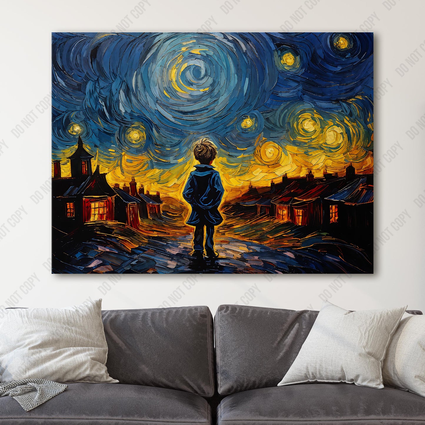 Oliver Twist as Van Gogh Starry Night